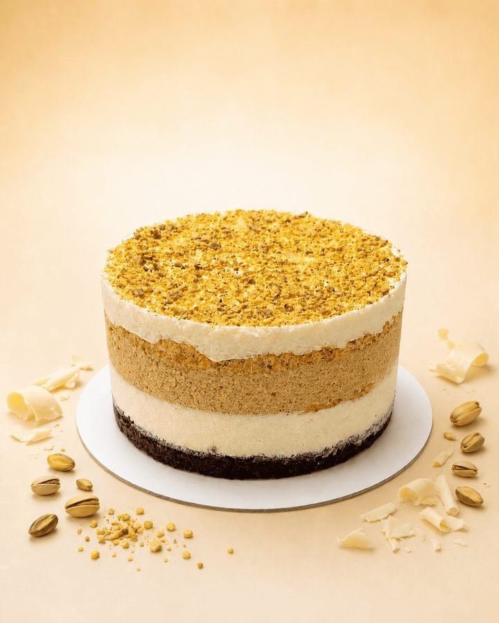 Pisztácia-fehércsoki torta