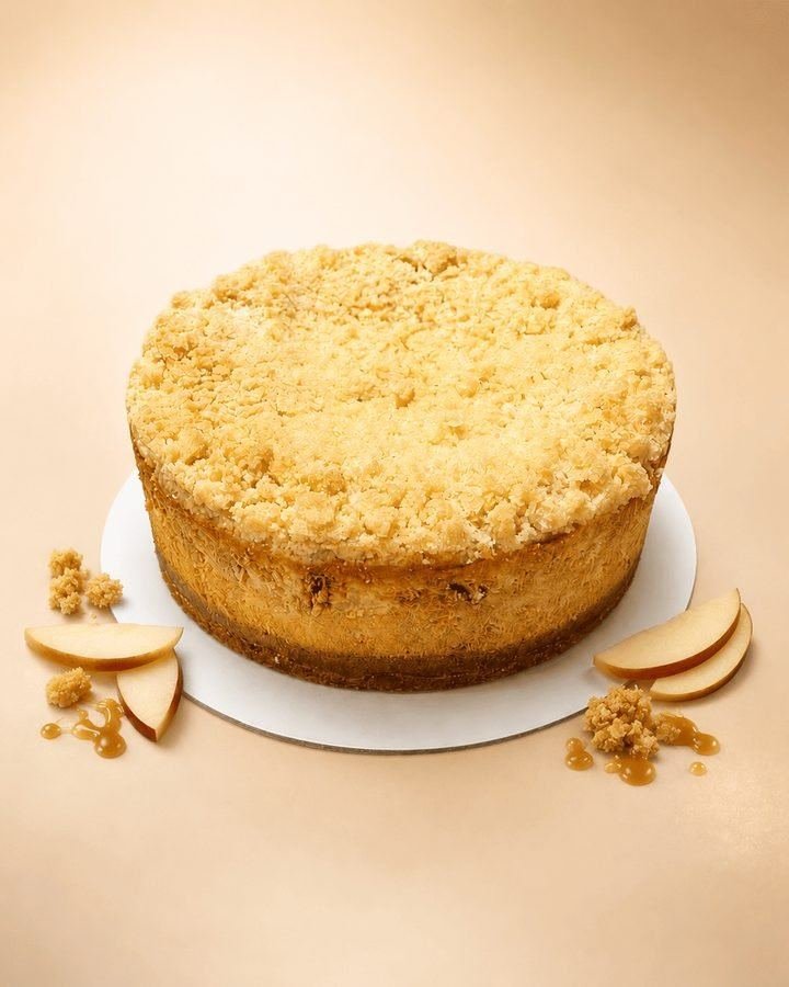 Almás morzsás sajttorta