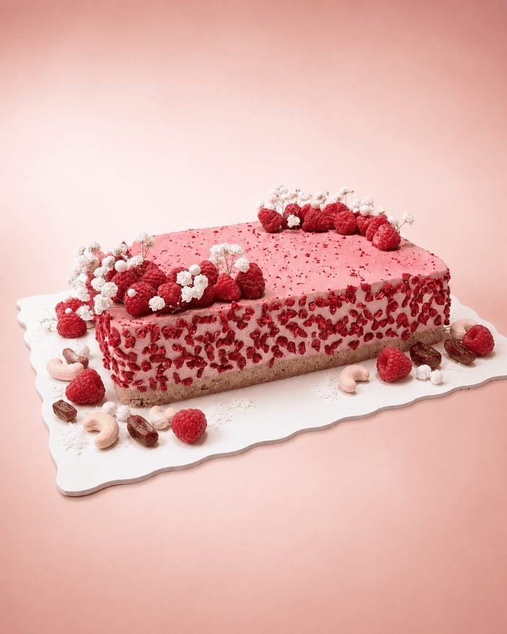 Vegán málnás sajttorta