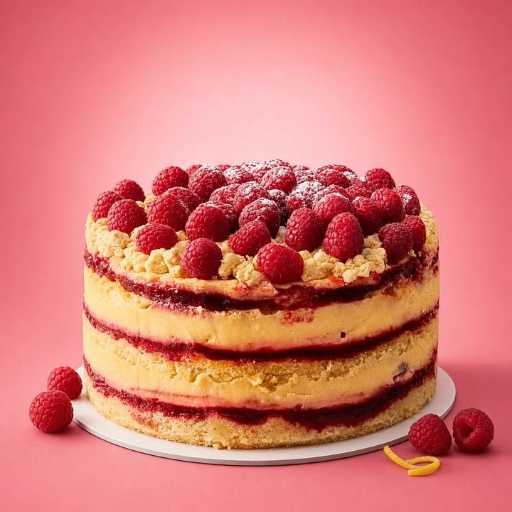 Málnás és citromos momofuku torta