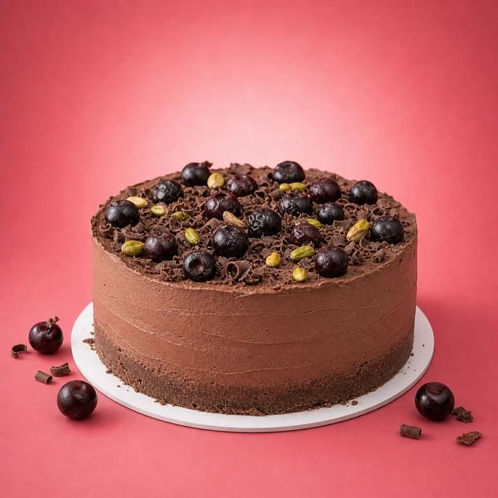 Vegán csokoládés-meggyes sajttorta